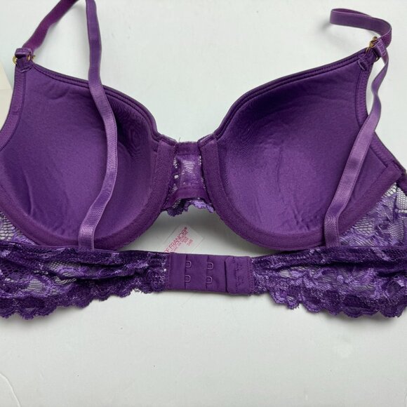 Lily of France Lace Bra Size 34B Purple - Picture 3 of 7